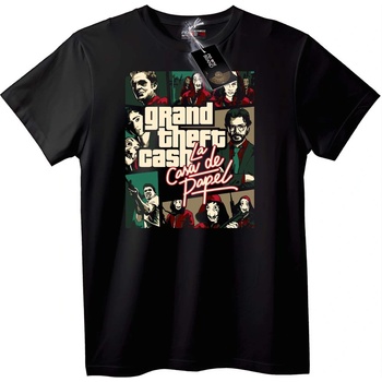 NOONEBRAND Тениска GTA x La Casa de Papel - 2XL, Black