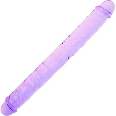 SuperLove Double Ended Crystal Jelly Realistic Dildo 34cm Purple