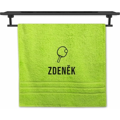 Povlečení Plus ručník se jménem na přání pistáciový 50 x 100 cm stolní tenis