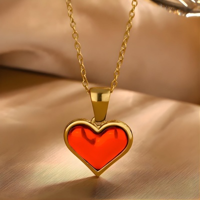 HARAHU Колие sr-38904 - Златен / Червен kp38904 (sr-38904)