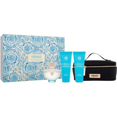 Versace Pour Femme Dylan Turquoise подаръчен комплект: EDT 100 ml + душ гел 100 ml + гел за тяло 100 ml + козметична чанта за жени