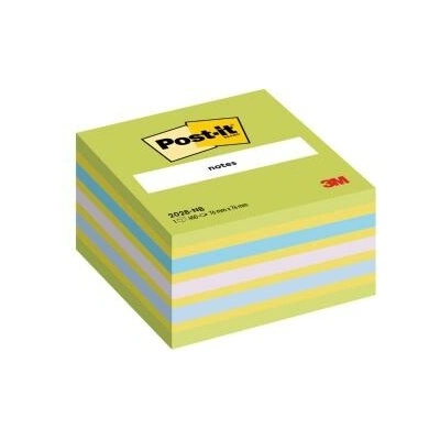 POST-IT Bloček kocka Post-it 76x76 neónová zelená mix (MM202820)