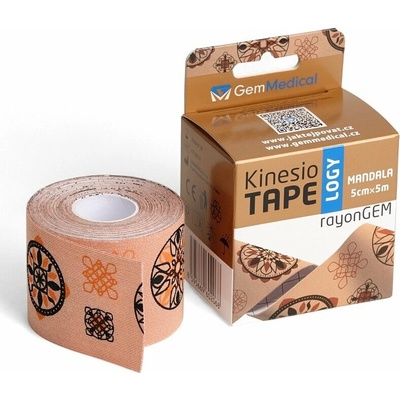 GM Rayon kinesiology tape hedvábný Mandala 5 cm x 5 m