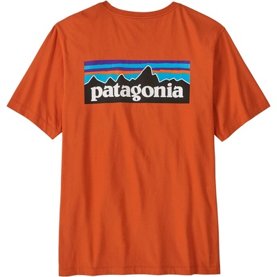 Patagonia Мъжка тениска Patagonia P-6 Logo T-Shirt - Coal Orange - размер M (216-8012-0113)