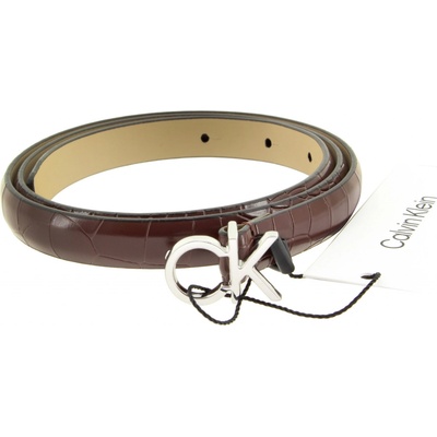 Calvin Klein dámský kožený hnědý pásek K60K612390-HJM-622