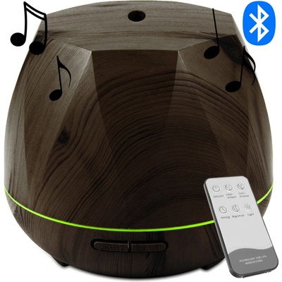 HomePro 1568 Aroma difuzér s bluetooth reproduktorem tmavě hnědý 550 ml