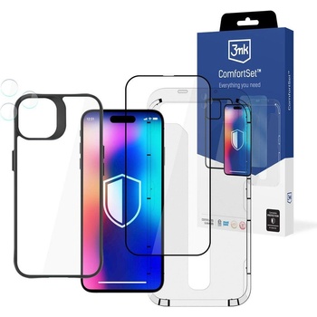 3mk Protection Комплект 3mk Comfort Set 4in1 за Apple iPhone 14 Pro, кейс, скрийн протектор от закалено стъкло, протектор за камера и еднократна рамка за поставяне на стъклото (KXG0065800)