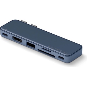 Satechi Мултифункционален хъб за свързване на допълнителна периферия за MacBook Neo, MacBook Pro и MacBook Air - Satechi USB-C Snap Hub USB Hub (indigo) (ST-HUSNB)
