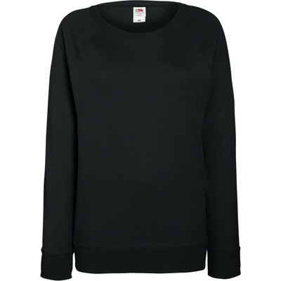 Fruit of the Loom mikina Lady-Fit LW Raglan Sweat raglánová dámská Černá