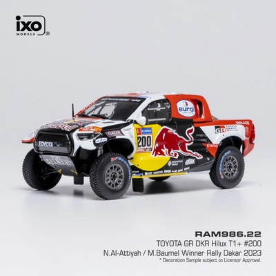 Toyota GR DKR Hilux T1+ Rally Dakar 2023 200 Al Attiyah Baumel IXO 1:43