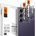 Spigen Glas. tR EZ Fit Optik Pro Lens Protector 2 Pack - 2 комплекта предпазни стъклени лещи за камерата на Samsung Galaxy S24 Ultra (лилав)
