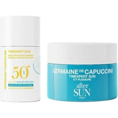 Germaine de Capuccini Timexpert Sun Set - Ochranná tyčinka SPF50 25 ml + regenerační pleťový krém po opalování 50 ml Dárková sada