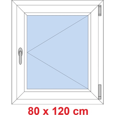Soft Plastové okno 800 x 1200 mm, otevíravé, Dub bahenní
