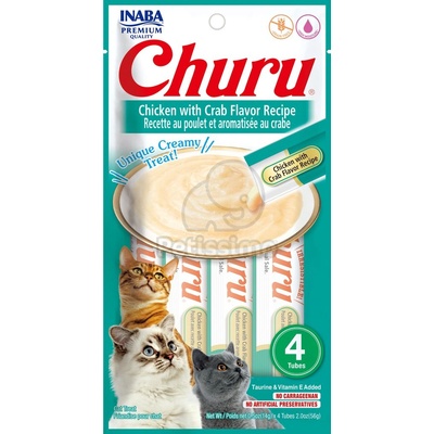 INABA Cat Churu пюре - пиле и рак 4 x 14 г