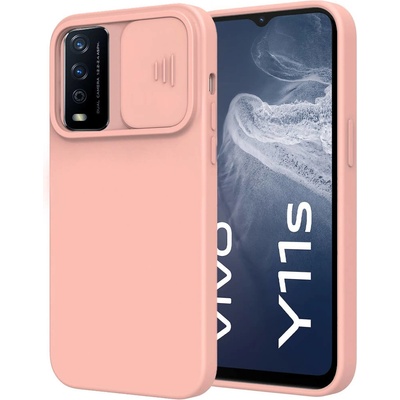 Pouzdro Nexeri Silicone Lens Vivo Y11s/Y20s světle růžové