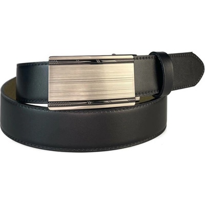 Penny Belts pánský kožený opasek s plnou sponou automat 35-020-A15 černý
