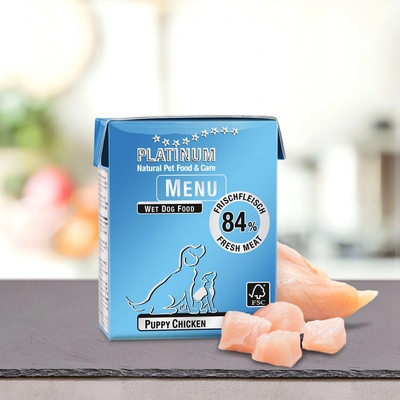 Platinum Menu Puppy Chicken 375g