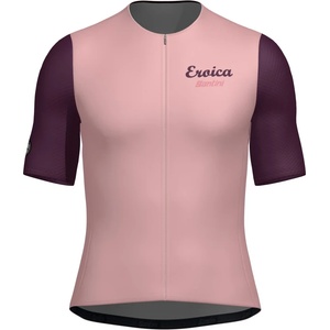 Santini Фланелка с къс ръкав за колоездене Santini Eroica Borgo Jersey Cycling jersey - Rosa - размер XXL (056-3913-0216)