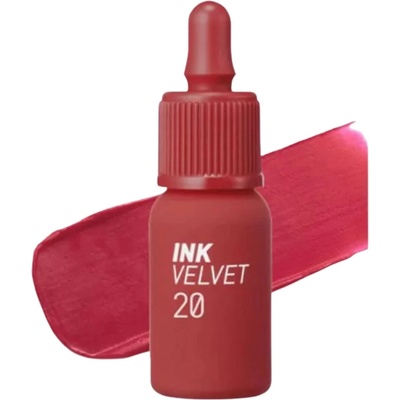 Peripera Ink The Velvet 20 Classy Plum Rose zamatový tint na pery pre opticky plnšie a hydratované pery 4 g