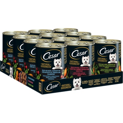 Cesar Natural Goodness Adult multibalenie 3 druhy 12 x 400 g