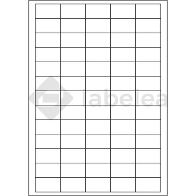 Labelea Samolepiace etikety 38x21,2 mm biele papierové, na hárku A4, pre laserovú a atramentovú tlač, Farba etikiet Biela, Počet hárkov v balení 1000 EPM038021W065J