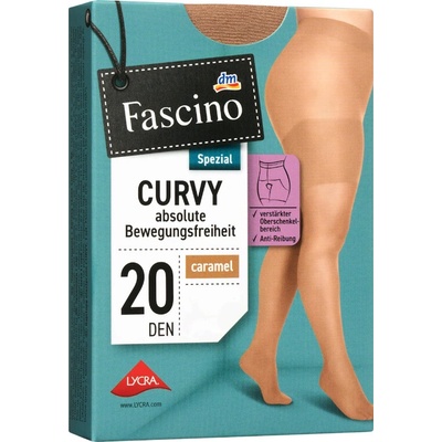 Fascino Curvy punčocháče 20 DEN caramel
