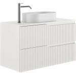 Gala Комплект долен окачен шкаф Gala Canaletto, 2 чекмеджета, 80 см, с плот, бял мат (G7905021)