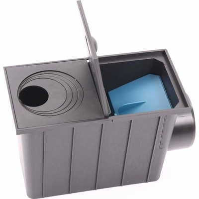 Gutta Plastový geiger hranatý boční výpust 110 mm černý