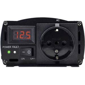 Houli Power Inverter инвертор на напрежение от 12V на 230V, 1000W/2000W, чиста синусоида, 1 контакт (HPZD0010U 12V/50Hz/230V/EU)