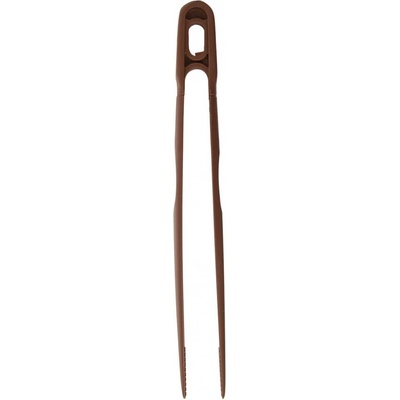 Pinzeta-obracečka silikon 30 cm hnědá