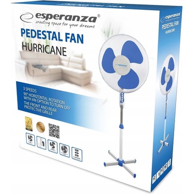 Esperanza Битов вентилатор Esperanza EHF001WB Син, Бял (EHF001WB)