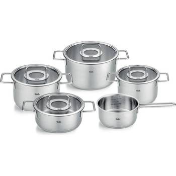 Fissler Комплект кухненски съдове PURE, комплект 5 бр. , сребрист, неръждаема стомана, Fissler (FS86115050000)