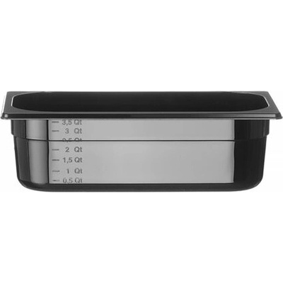 Nádoba GN 1/3 čierna polykarbonátová, HENDI, Profi Line, GN 1/3, 4 l, čierna, 325x176x(V)100 mm 862520H