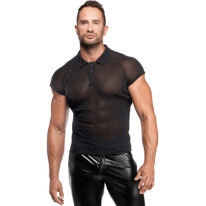 Noir Handmade H082 Onyx Veil Polo Black L