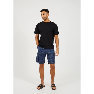 Brave Soul Къси панталони Brave Soul Tonal Palm Tree Print Shorts - Navy Print