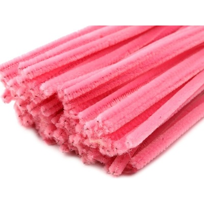 Chlupaté drátky na tvoření Ø6 mm délka cca 30 cm - růžová neon (20 ks) – Hledejceny.cz