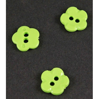 Gombík v tvare kvetinky - svetlo zelená - priemer 1,5 cm