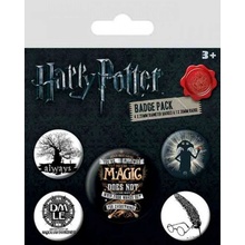 Pyramid International Sada placek Harry Potter Symbols 5 ks