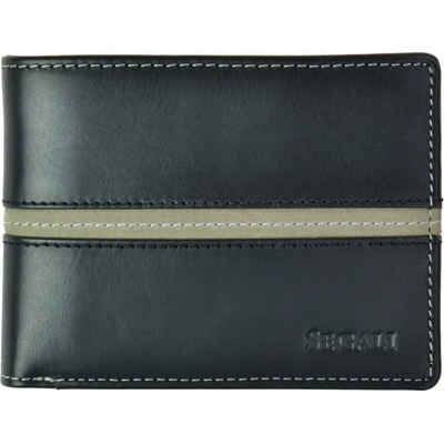 Segali Pánska kožená peňaženka 720 137 2007 black/grey