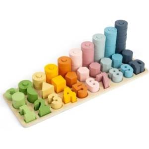 Bigjigs Toys Дървена игра за броене от 1 до 10 -Bigjigs (36011)