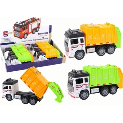 Lean Toys Přívěs na auto popelářský vůz 2 barvy