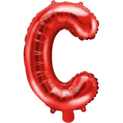 PartyDeco Балон от фолио Mini - Буква C 35см червен