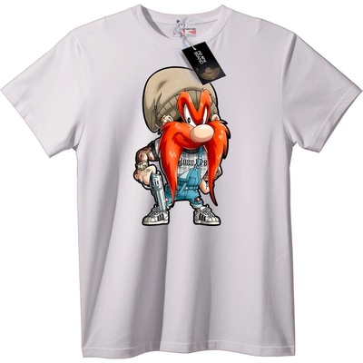 NOONEBRAND Тениска Гном с пушка - XL, White