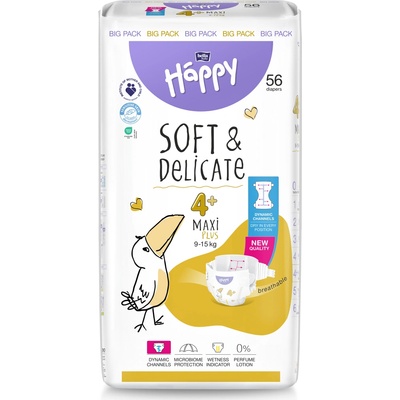 Bella Happy Soft & Delicate BigPack 4+ 9-15 kg 56 ks