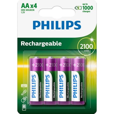 Philips Акумулаторна батерия AA 2100 mAh 4 блистера (8710895962827)