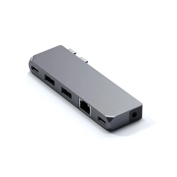 Satechi Докинг станция Satechi Pro, Алуминиев мини хъб, 1xUSB4 96W, 1xHDMI 6K 60Hz, 2xUSB-A 3.0, 1xEthernet, 1xUSB-C, 1xAudio, Сребрист (ST-UCPHMIS) (ST-UCPHMIS)