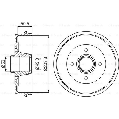 BOSCH Brzdový bubon 0986477214