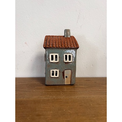 Keramický domeček na čajovou svíčku 9x15cm 4