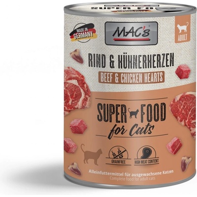 MAC's Cat hovädzie a Kuracie srdce 400 g