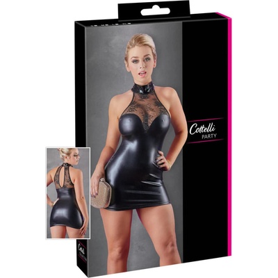 Šaty Cottelli Collection WETLOOK s krajkou
